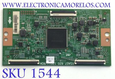 T-CON PARA TV TOSHIBA / HISENSE / NUMERO DE PARTE 308271 / RSAG7.820.12014/ROH / 313063 / PANEL HD750Y1U72-TBL2K2\S0\GM\MCKD3A\ROH / DISPLAY HV750QUB-F91 / MODELOS 75C350KU 75C350U / 75R6E4 / 75R6030K